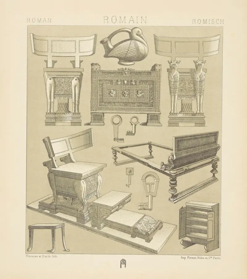Objets mobiliers 2, Auguste Racinet