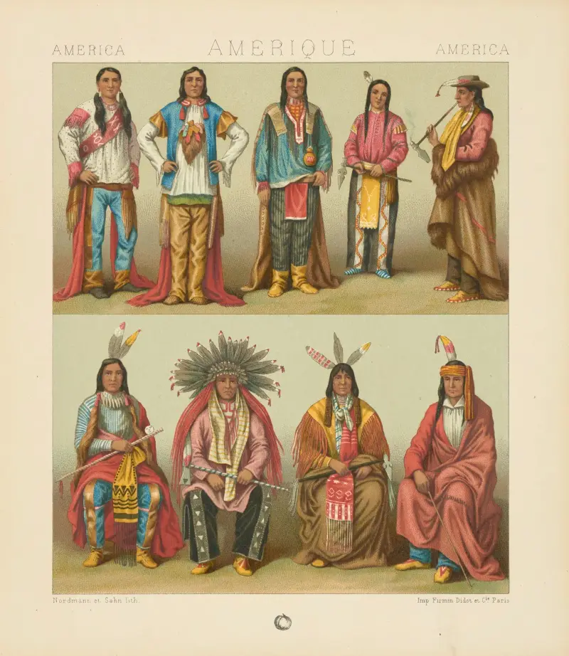 Norra delen; indianerna i Mississippis och Colorados avrinningsområden av Auguste Racinet