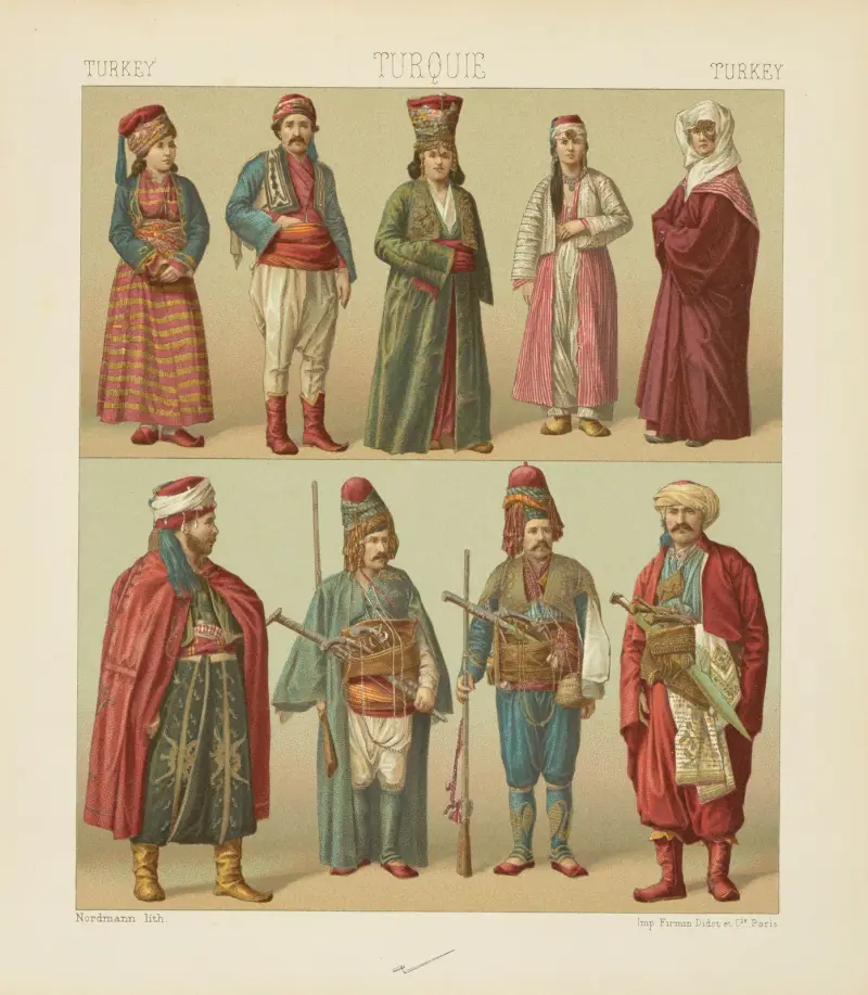 Asiatiska folk av Auguste Racinet