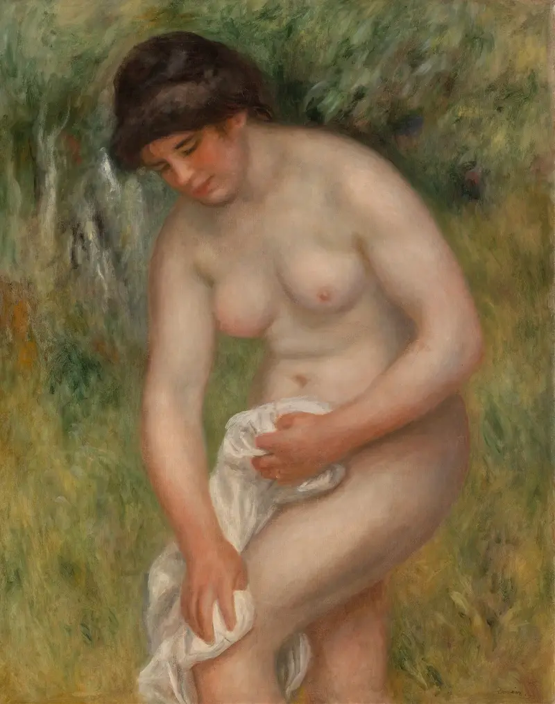 Badende Frau, die sich abtrocknet von Pierre-Auguste Renoir