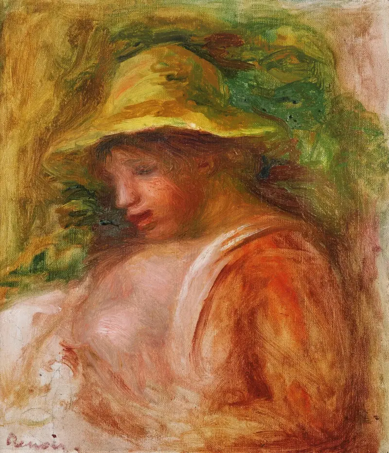 Femme Au Chapeau av Pierre-Auguste Renoir