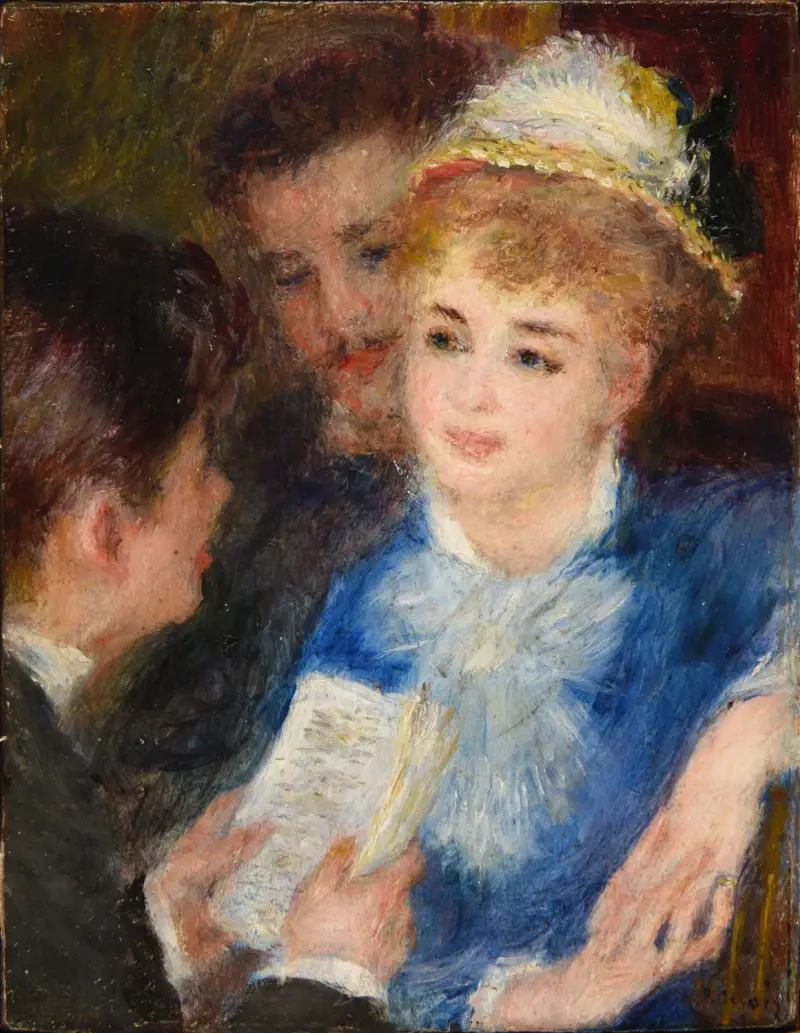 Die Lektüre der Rolle von Pierre-Auguste Renoir