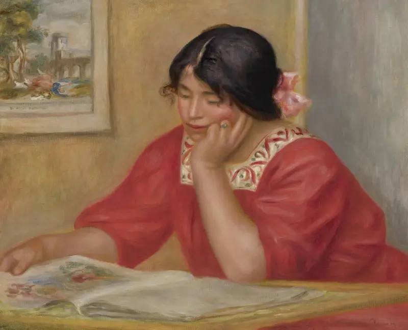 Léontine lesend von Pierre-Auguste Renoir