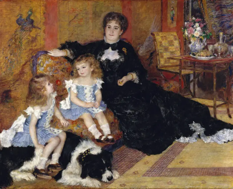 Madame Georges Charpentier (Marguérite-Louise Lemonnier, 1848–1904) and Her Children, Georgette-Berthe (1872–1945) and Paul-Émile-Charles (1875–1895) av Pierre-Auguste Renoir