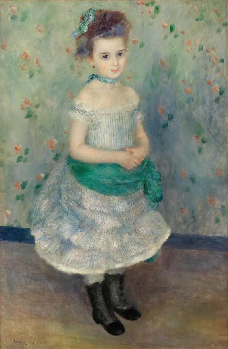 Portrait of Jeanne Durand-Ruel (Portrait de Mlle. J.) av Pierre-Auguste Renoir