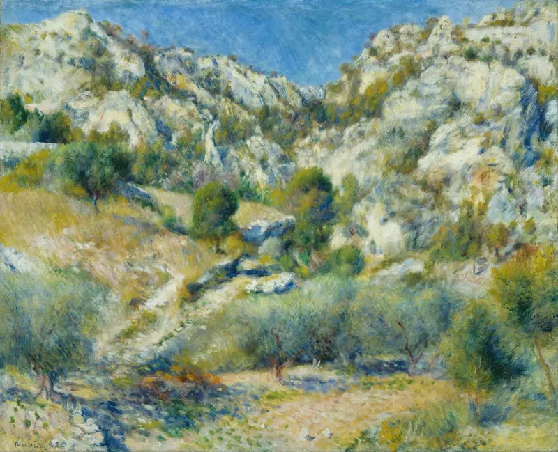 Rocky Crags at L’Estaque av Pierre-Auguste Renoir