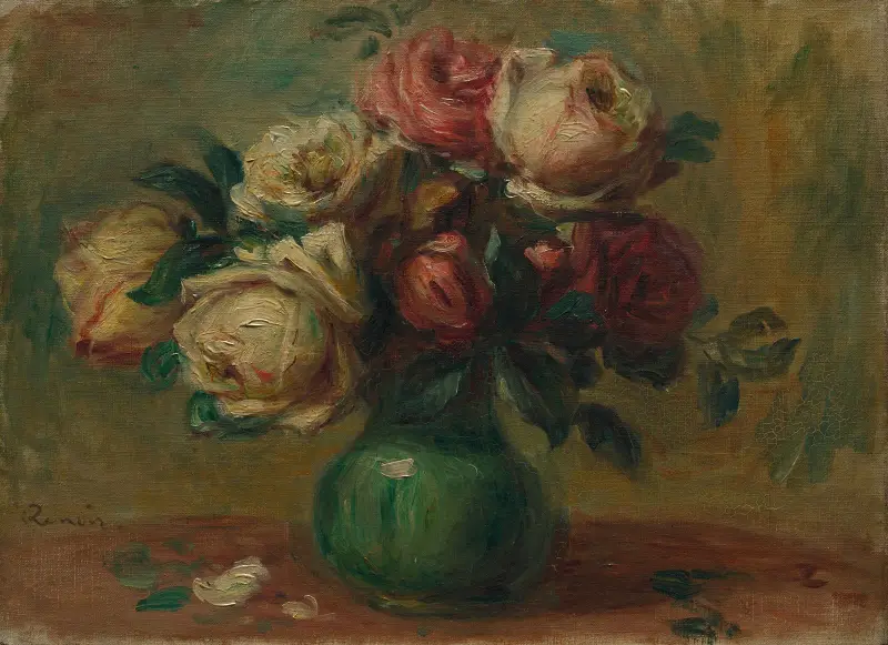Rosen in einer Vase von Pierre-Auguste Renoir