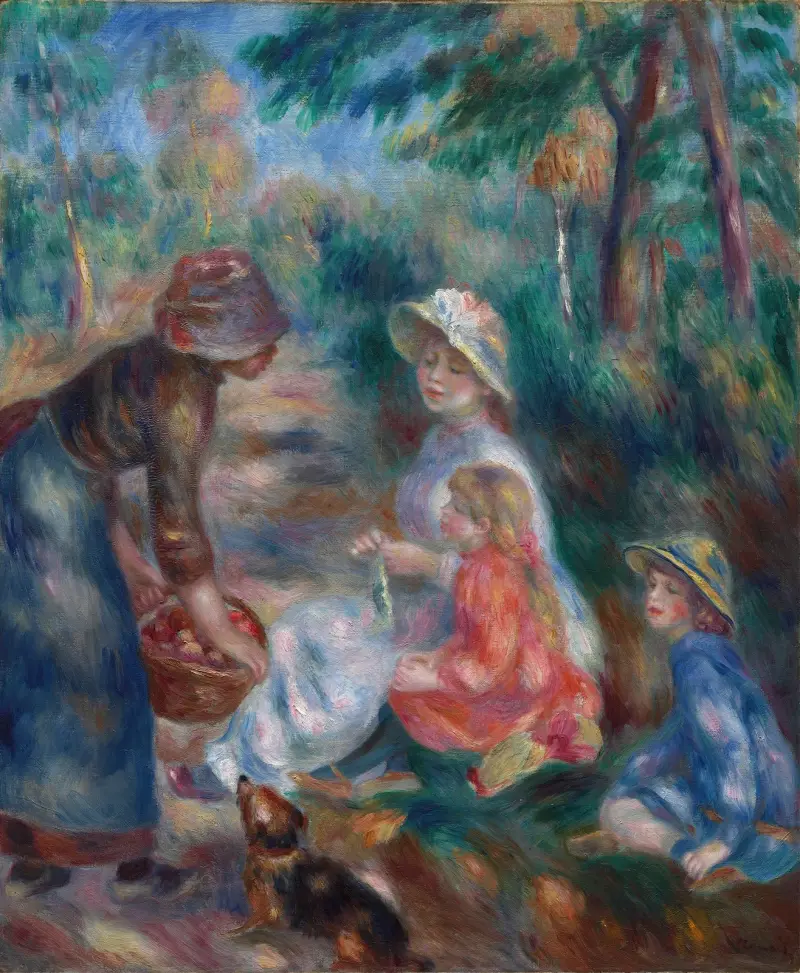 Die Apfelverkäuferin von Pierre-Auguste Renoir