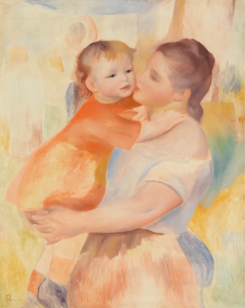 Washerwoman and Child (La Blanchisseuse et son enfant) av Pierre-Auguste Renoir