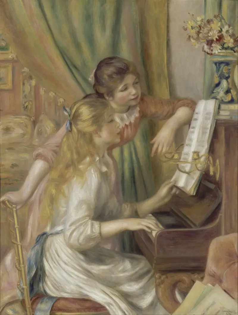 Junge Mädchen am Klavier von Pierre-Auguste Renoir