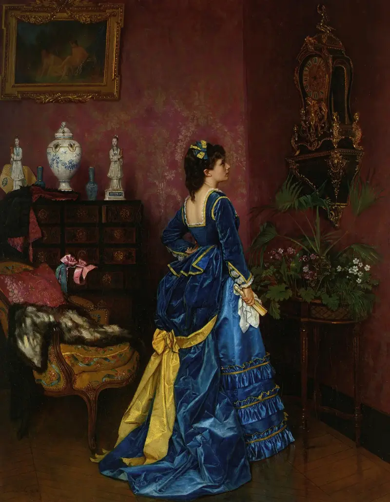 Modré šaty, Auguste Toulmouche