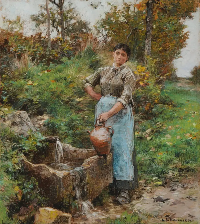 Vid källan av Léon Augustin Lhermitte