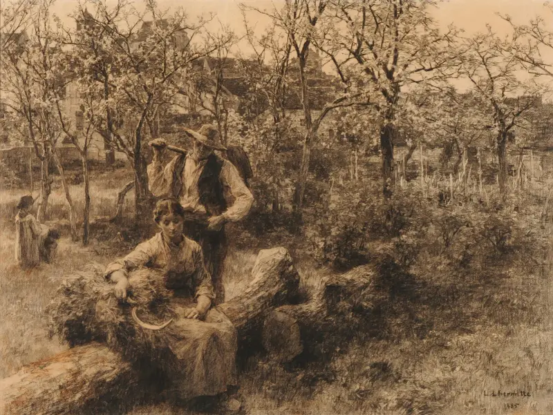Avril av Léon Augustin Lhermitte