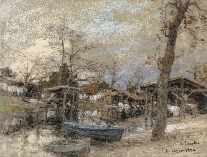 La Hume vid Arcachon av Léon Augustin Lhermitte