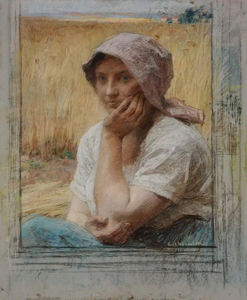 Vilande skörderska av Léon Augustin Lhermitte