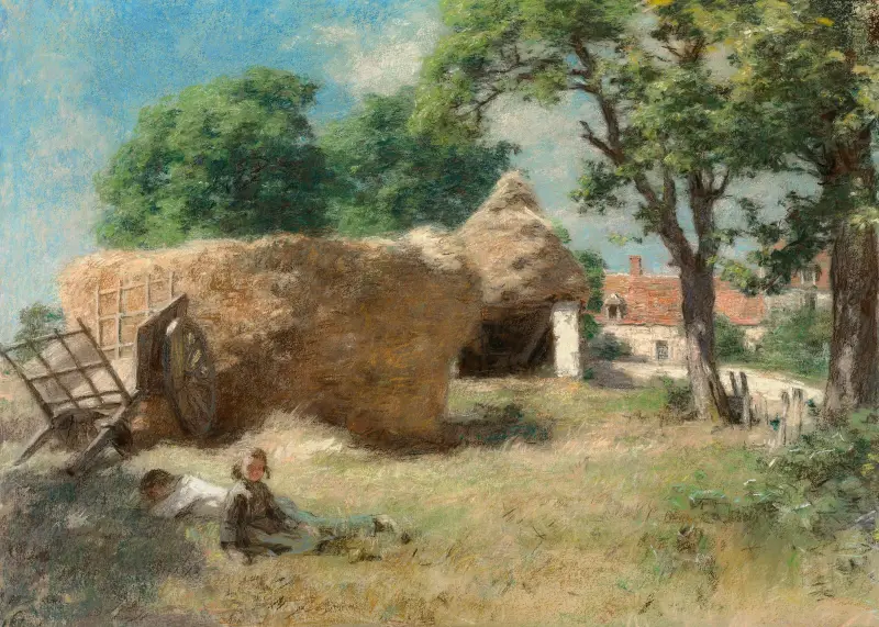 Vilan på gården Les Grèves av Léon Augustin Lhermitte