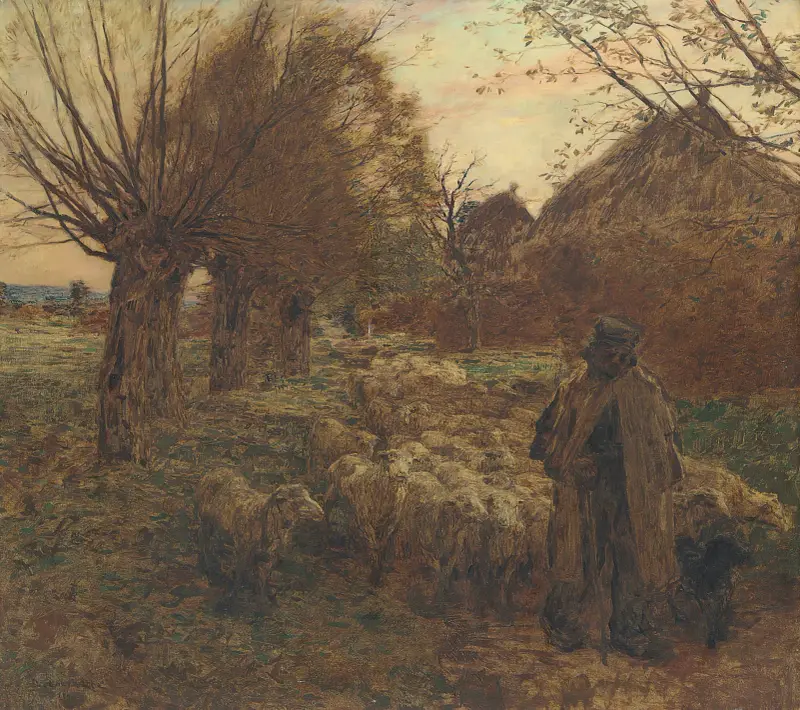 Herden och hans hjord av Léon Augustin Lhermitte