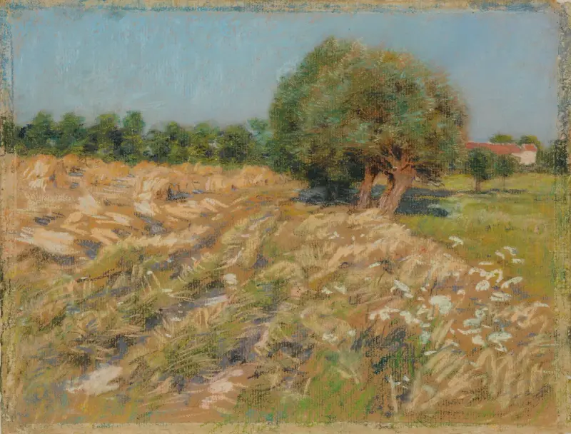 Le chemin de la ferme av Léon Augustin Lhermitte