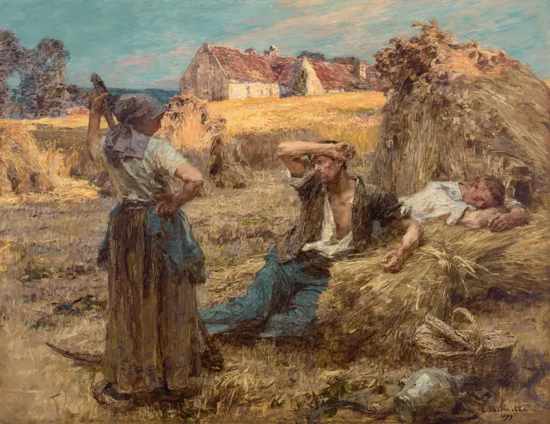 Skördemannens uppvaknande av Léon Augustin Lhermitte