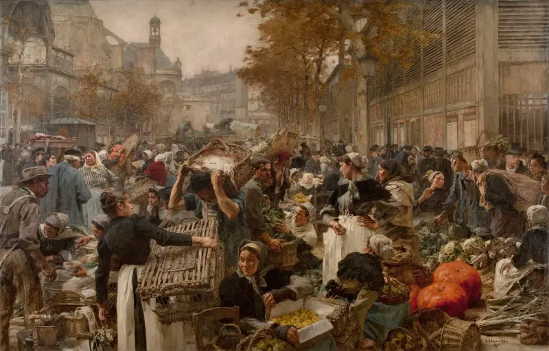 Les Halles von Léon Augustin Lhermitte