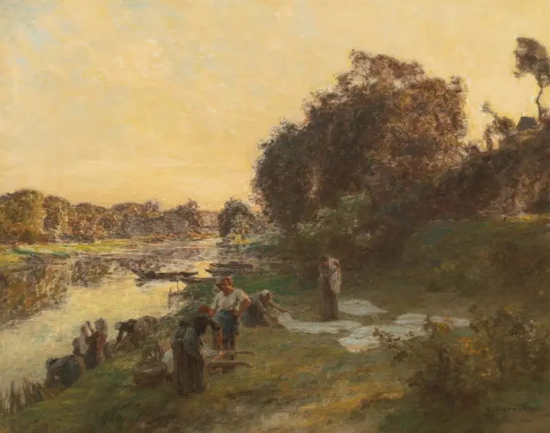 Tvätterskorna i Chelles av Léon Augustin Lhermitte