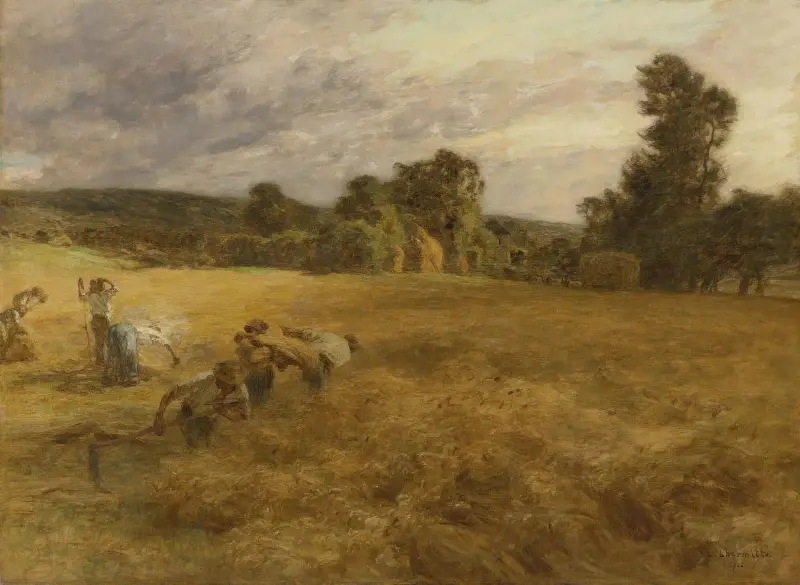 Åska vid skörd av Léon Augustin Lhermitte