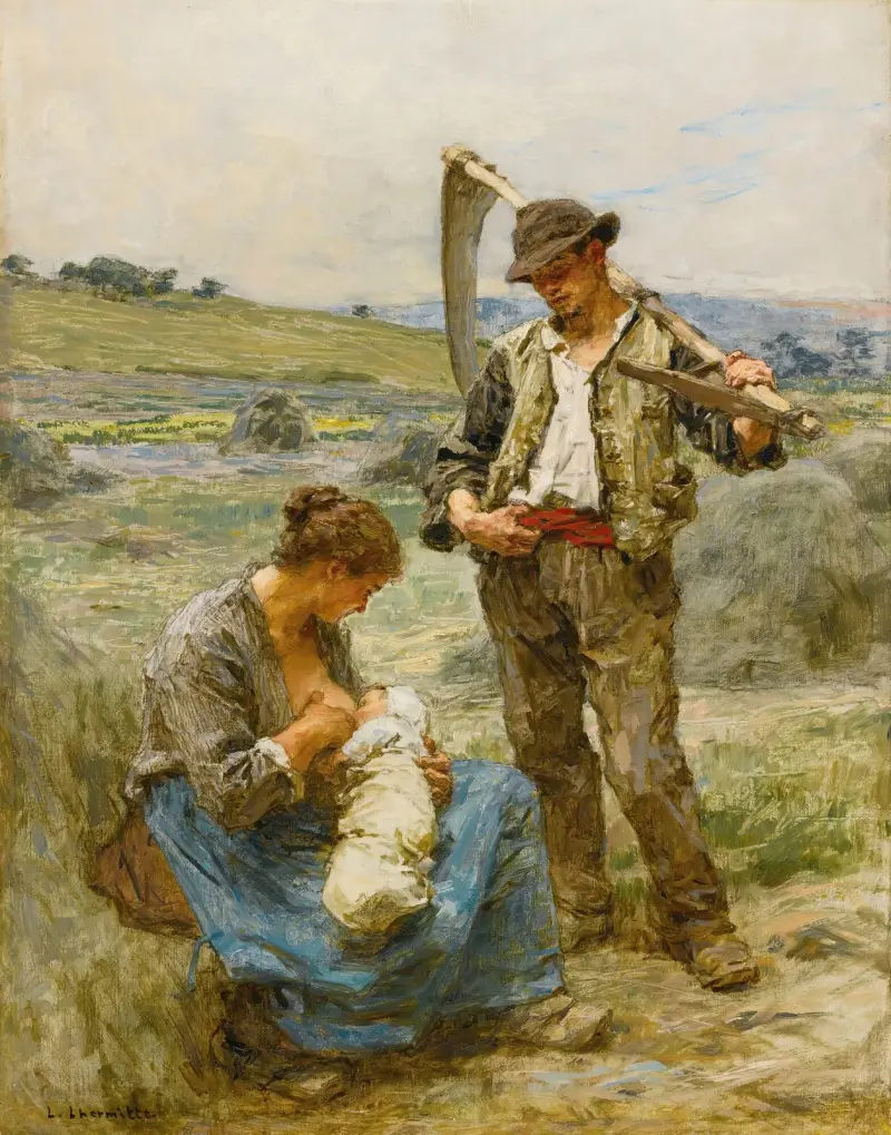 Moderskap eller lycklig familj av Léon Augustin Lhermitte