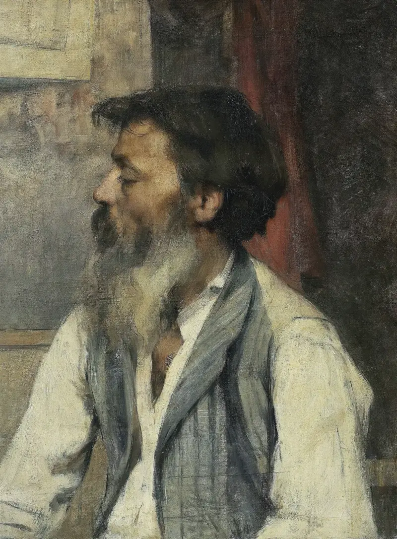 Porträtt av en man av Léon Augustin Lhermitte