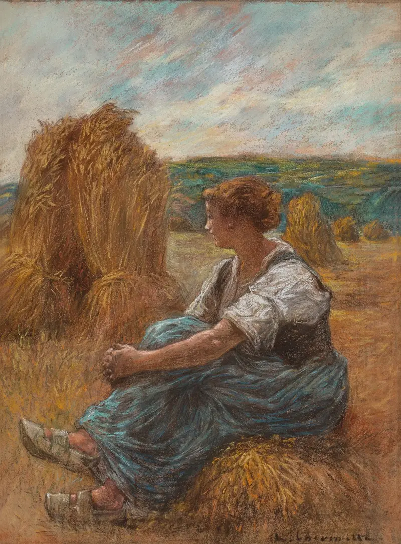 Vila på fälten av Léon Augustin Lhermitte