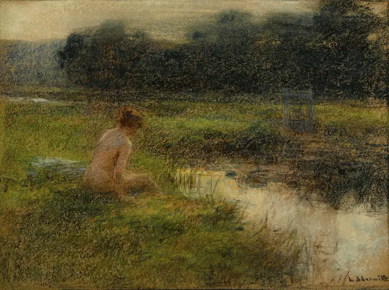 Baderskan av Léon Augustin Lhermitte