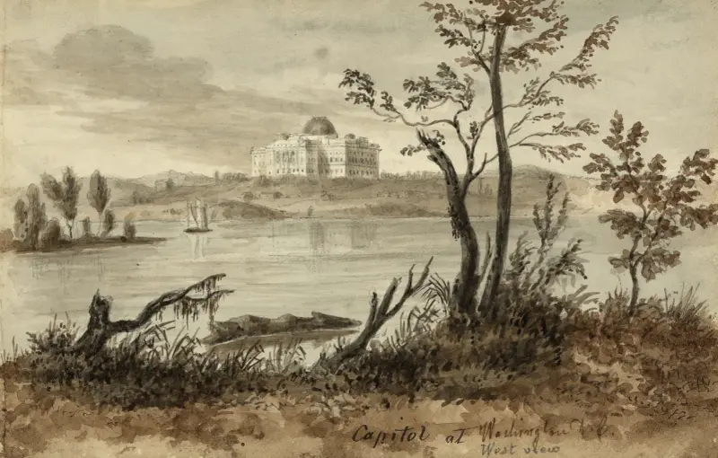 Capitol at Washington D.C.– West view av Augustus Köllner