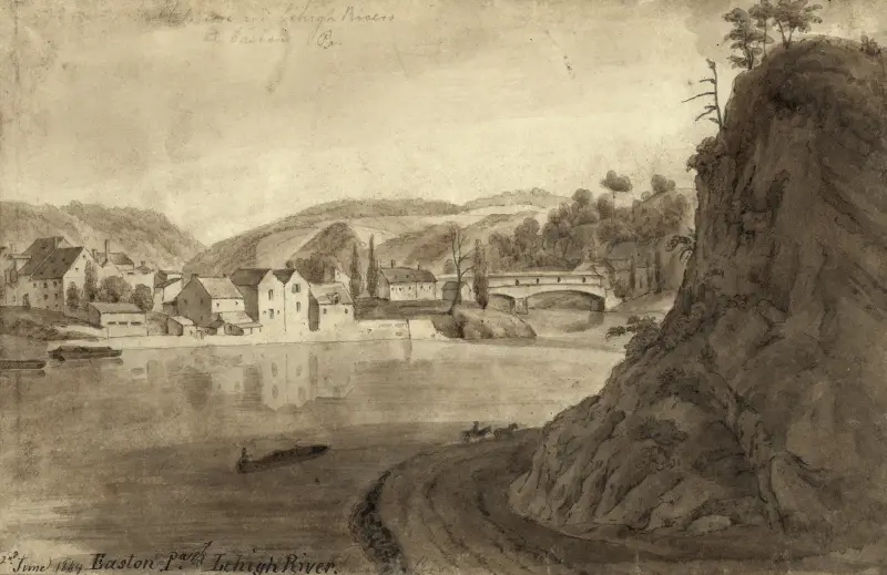 Delaware and Lehigh rivers at Easton Pa. av Augustus Köllner