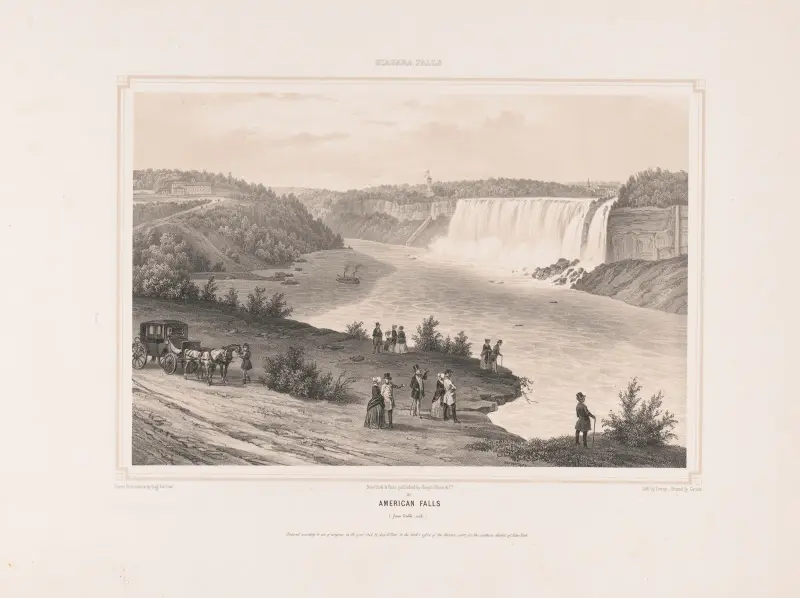 Niagarafälle. Amerikanische Fälle (vom Table Rock) von Augustus Köllner