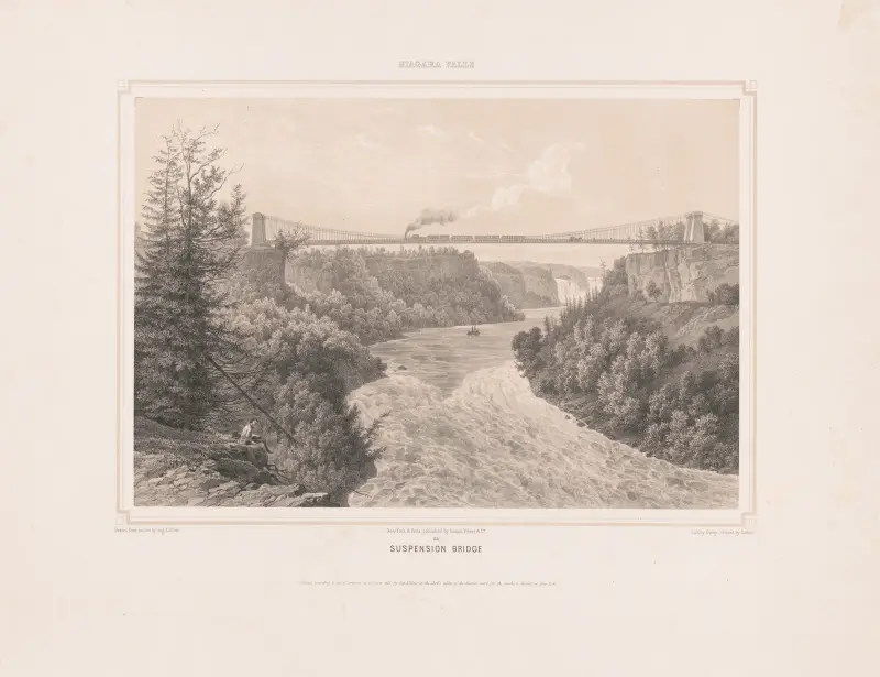 Wodospad Niagara. Most wiszący, Augustus Köllner