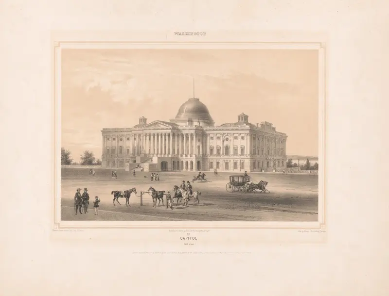 Washington – Kapitol (Ansicht von Osten) von Augustus Köllner
