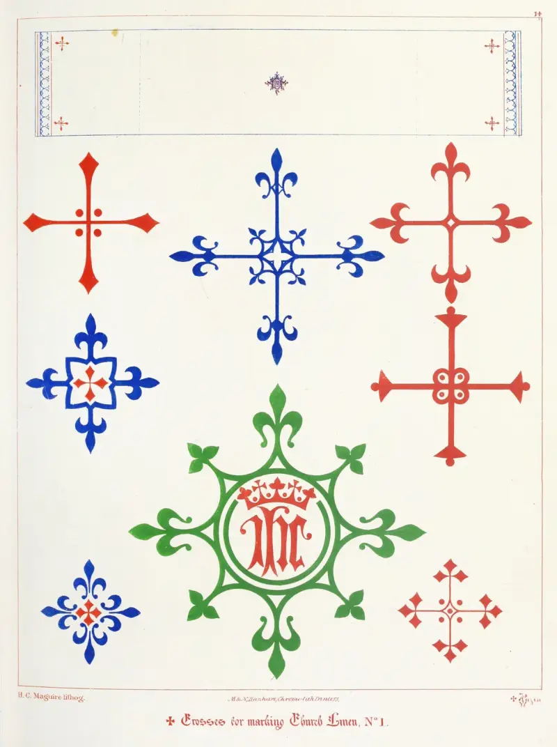 Crosses for marking Altar Linen av Augustus Pugin
