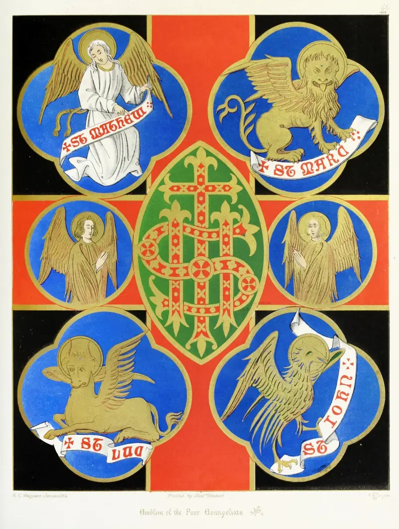 Emblems of the Four Evangelists av Augustus Pugin