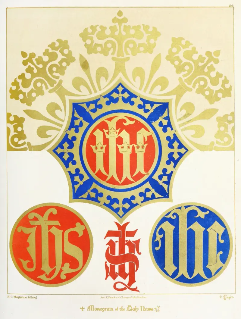 Cztery monogramy Świętego Imienia, Augustus Pugin