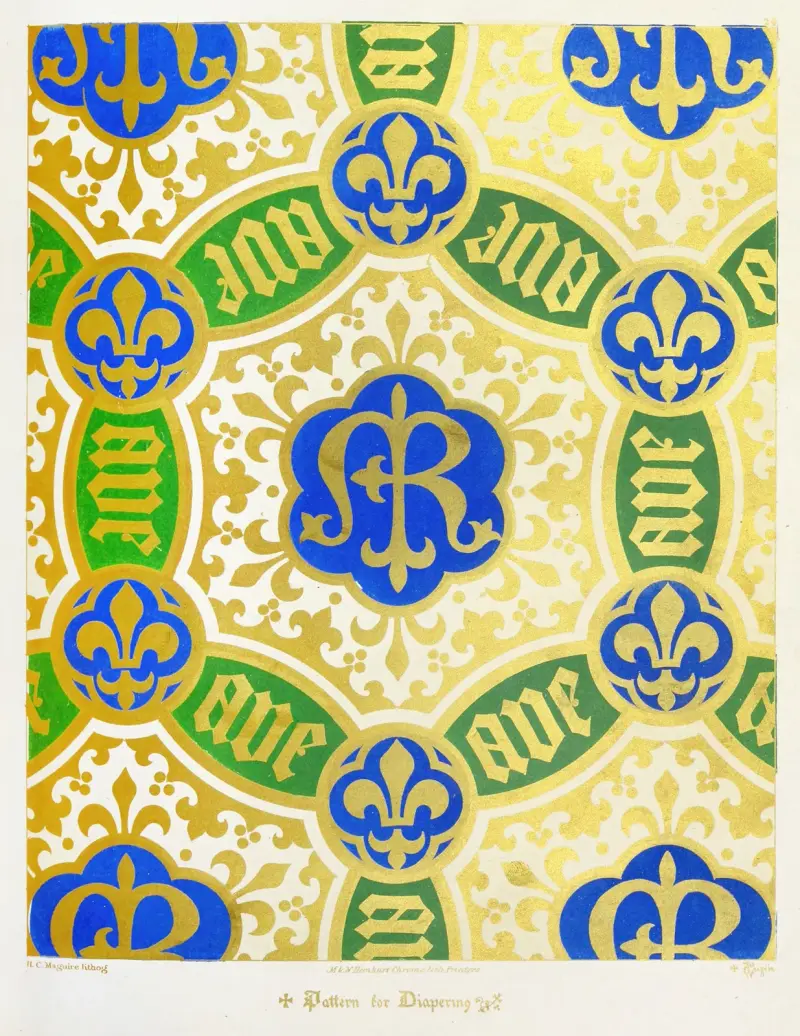 Muster für Draperungen 1 von Augustus Pugin