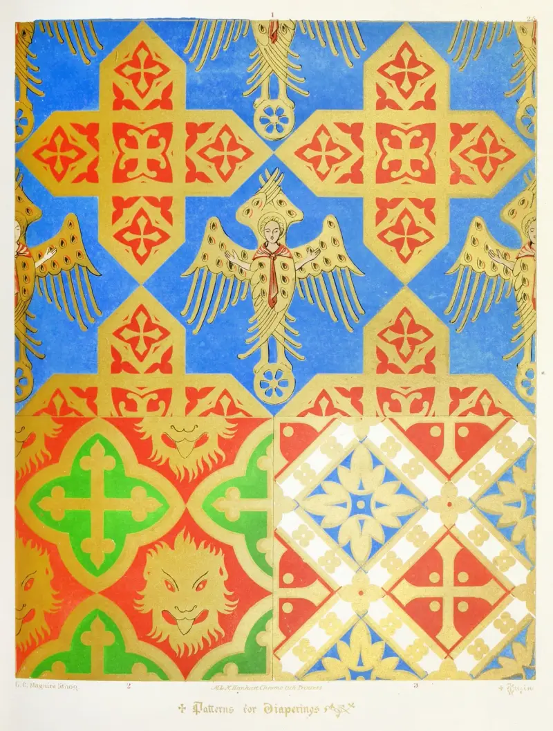 Mönster för drapering 2 av Augustus Pugin