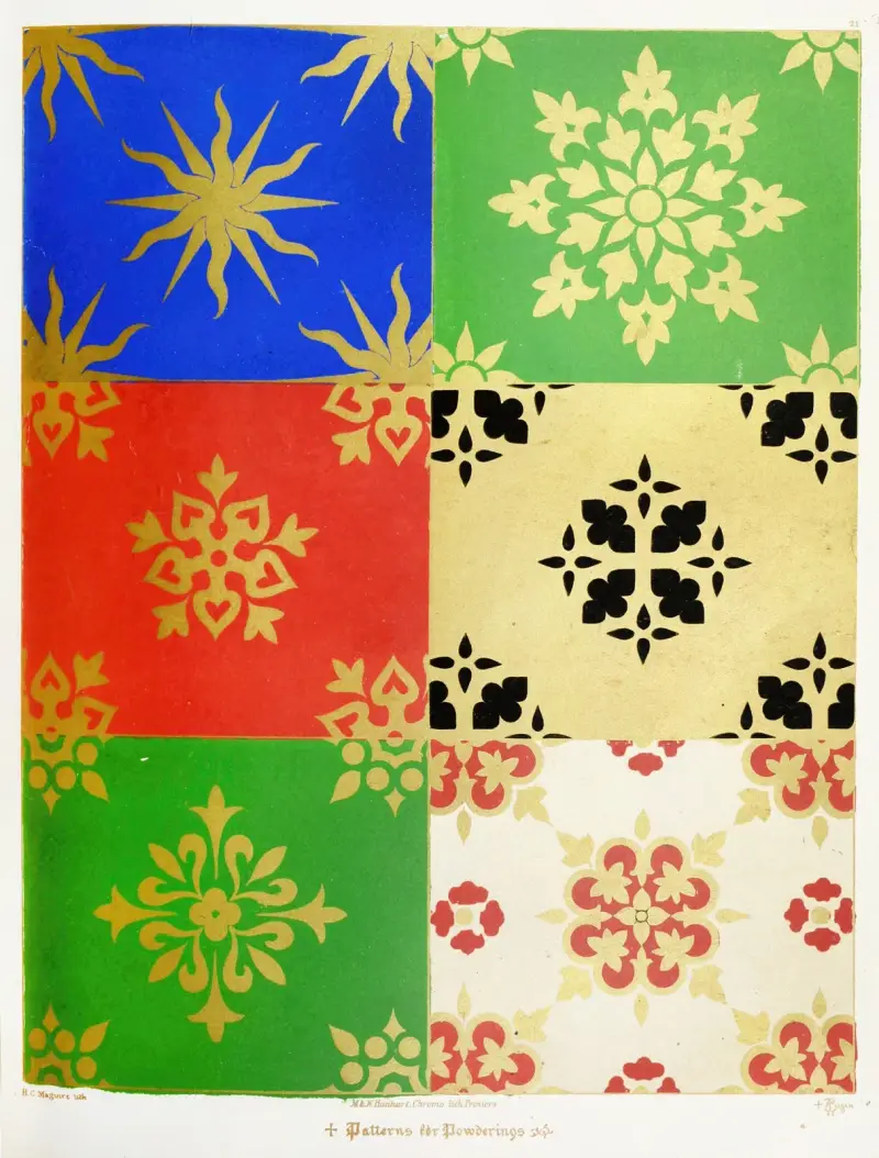 Patterns of Powdering 1 av Augustus Pugin