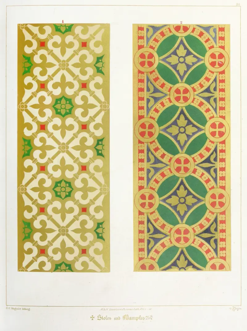 Stoles and Maniples 1 av Augustus Pugin