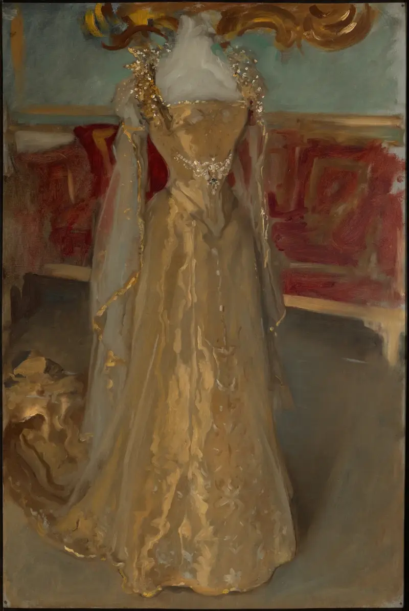 Drapery Study of Queen Alexandra’s Dress, for The Coronation of King Edward VII av Edwin Austin Abbey