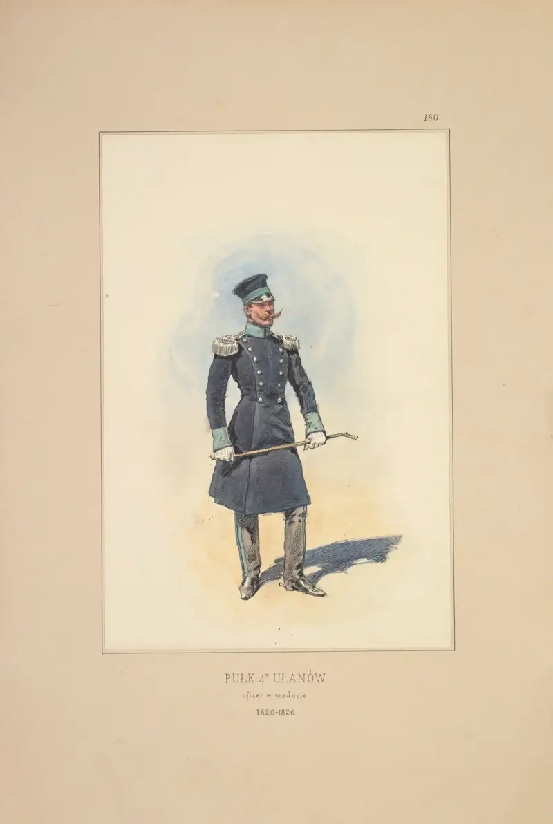 4 Pułk Ułanów, oficer w surducie 1820-1826 av Bronisław Gembarzewski