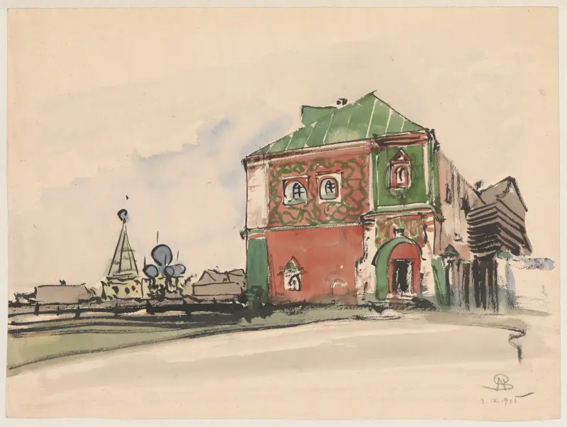 Mit Polychromie verziertes Haus von Stanisław Noakowski