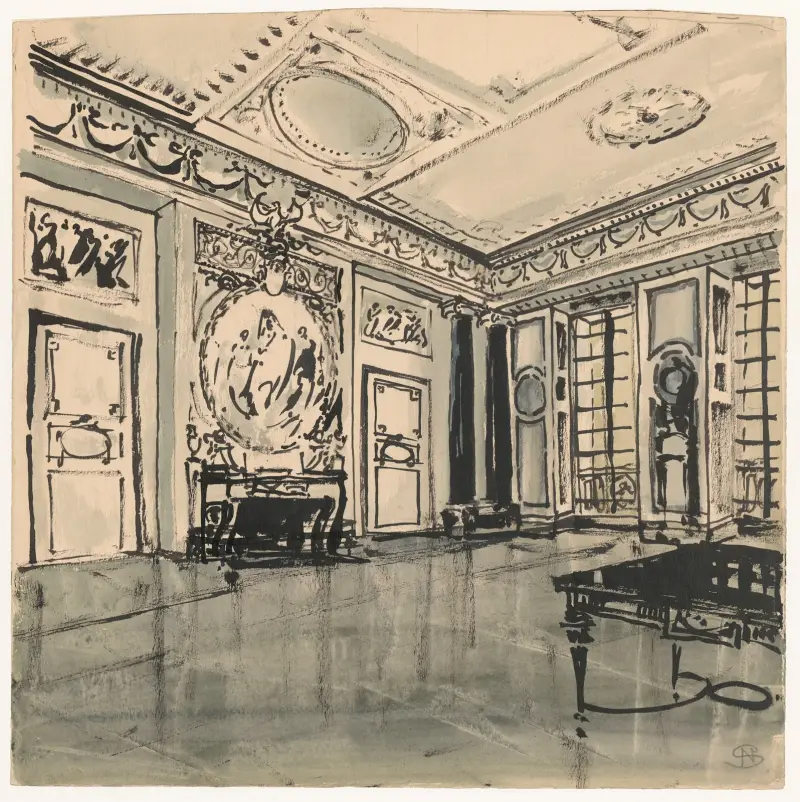Parlor from the times of the Kingdom of Poland av Stanisław Noakowski