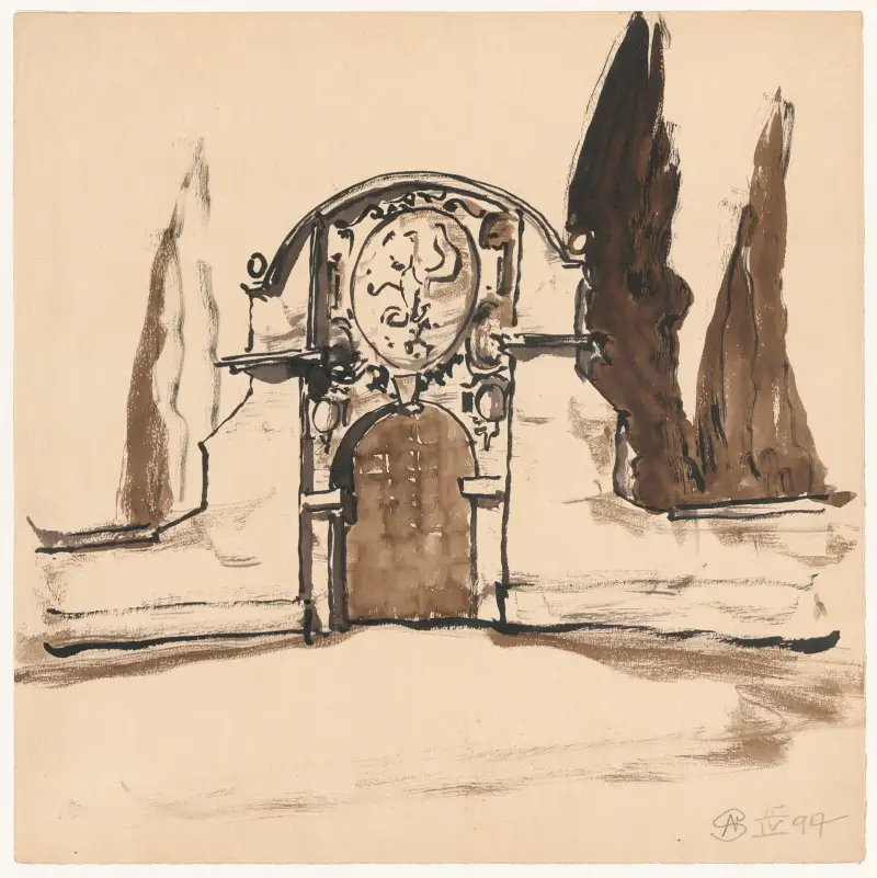 Renesanční brána s orlem, 1917, Stanisław Noakowski