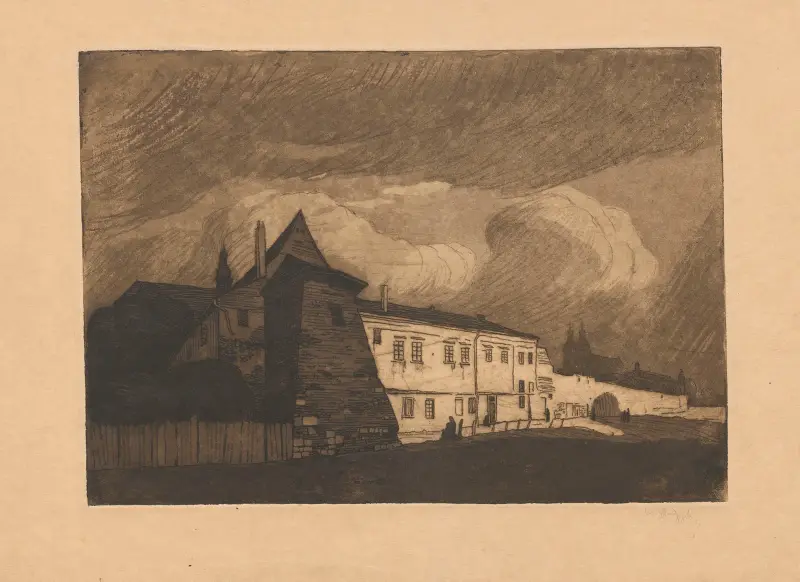 Augustinerbastionen i Kraków av Władysław Skoczylas