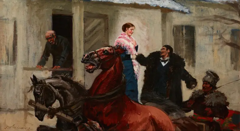 In Front of the Porch av Stanisław Witkiewicz
