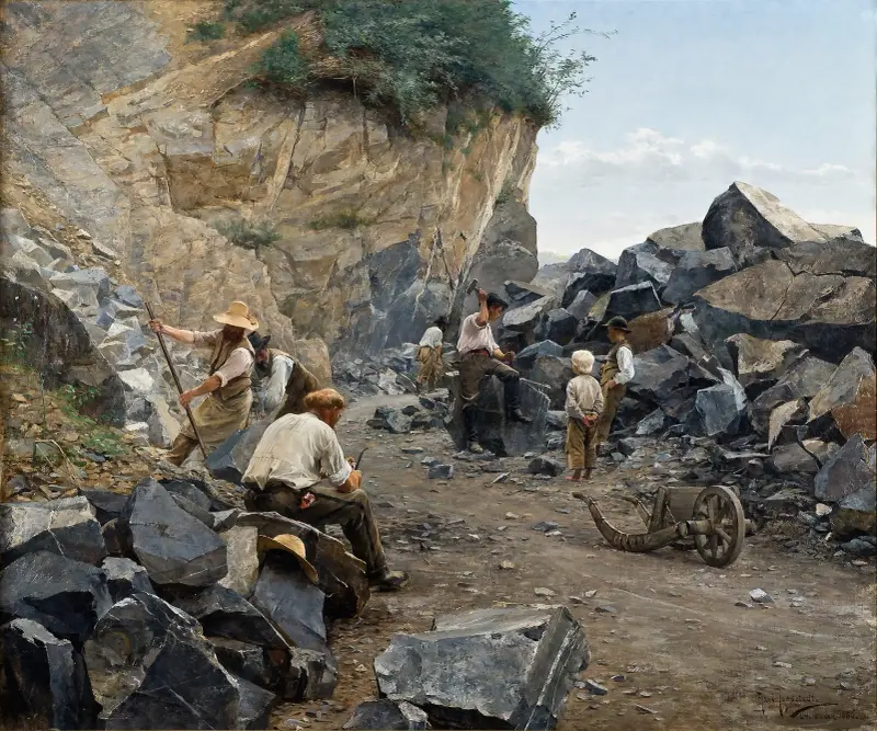 In the Quarry. Motif from Switzerland av Axel Jungstedt